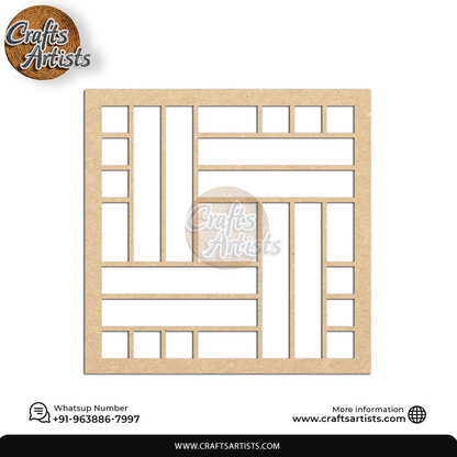 Luxury Square MDF Drink Coaster Set | Laser Cut Pattern Design-14