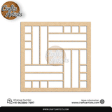 Luxury Square MDF Drink Coaster Set | Laser Cut Pattern Design-14