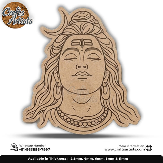 Mahadev Premarked MDF Cut Out - Design 1 (Copy)