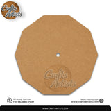 Octagonal Round MDF HDF Clock Base | Sharp  | Waterproof Art & Craft Board | 6mm, 8mm, 12mm & 18mm