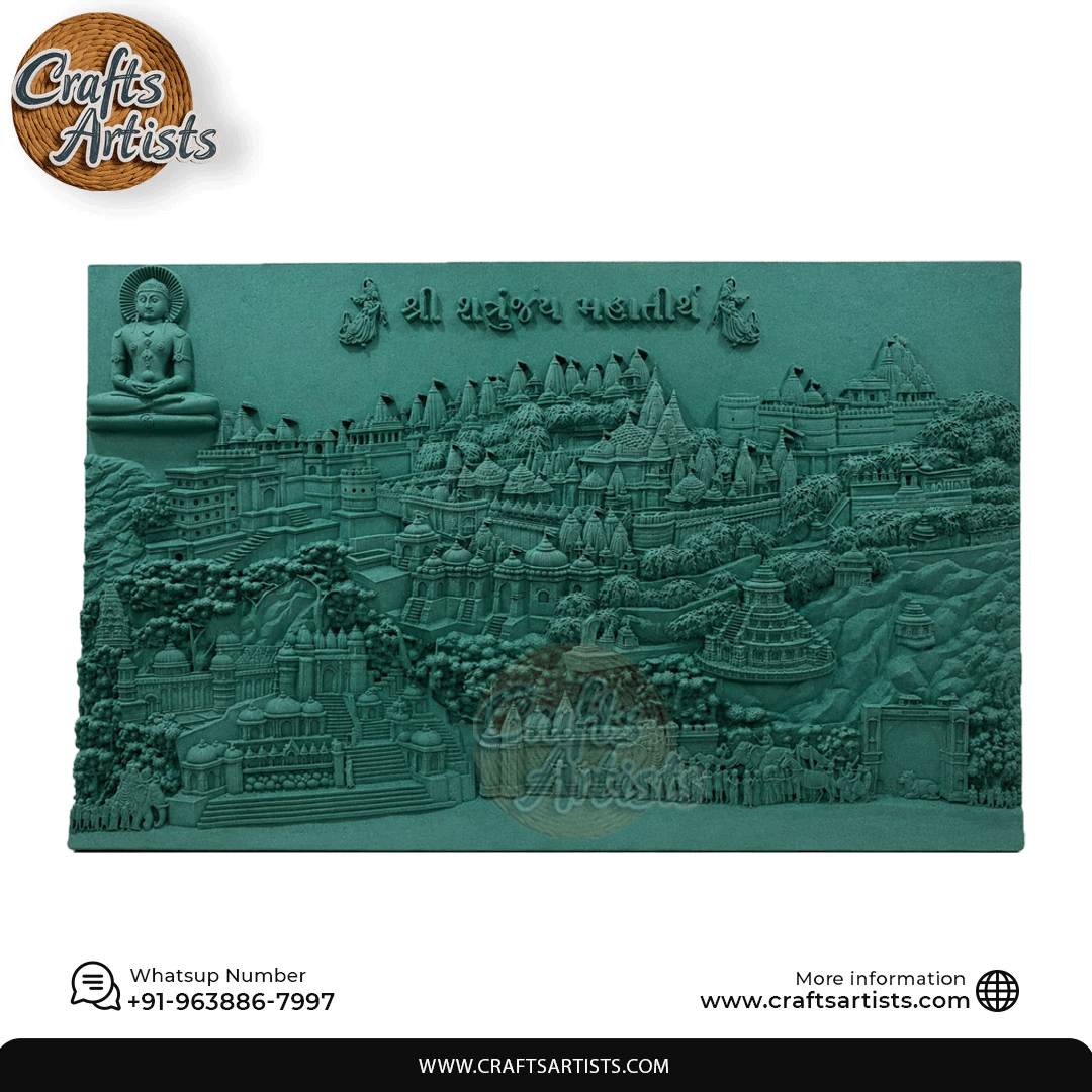 Shri Shatrunjay Mahatirh | 3D Relief Art HDF| | Design 2