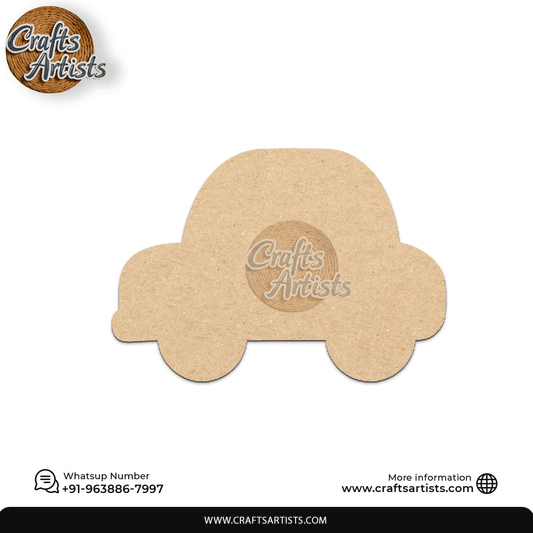 Cartoon Car MDF Laser Cut Fridge Magnet – Plain Base Design-32