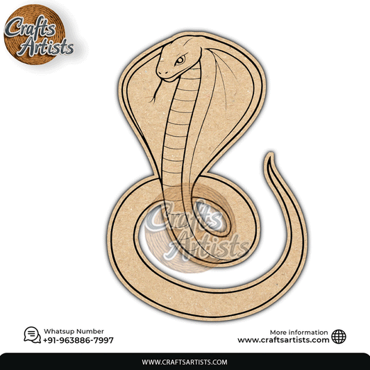 Cobra Snake Premarked MDF Laser Cutouts Base | Snake Design-37