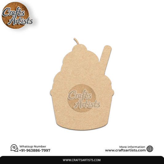Cupcake MDF Laser Cut Fridge Magnet – Plain Base Design-25