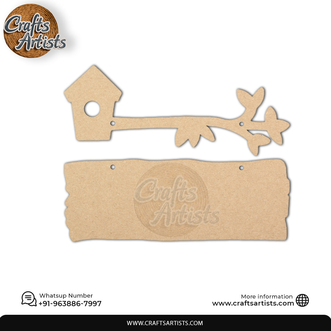Custom MDF Laser Cut Name Plate for Home Decor Design 17