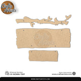 Custom MDF Laser Cut Name Plate for Home Decor Design 19