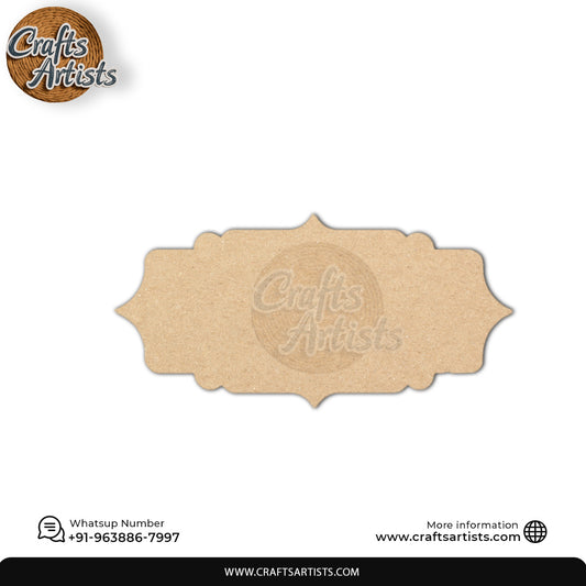 Custom MDF Laser Cut Name Plate for Home Decor Design 21
