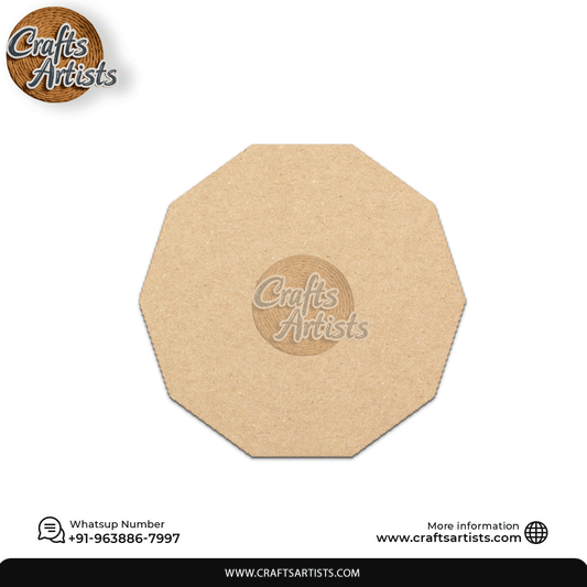 Decagon MDF Laser Cut Fridge Magnet – Plain Base Design-31