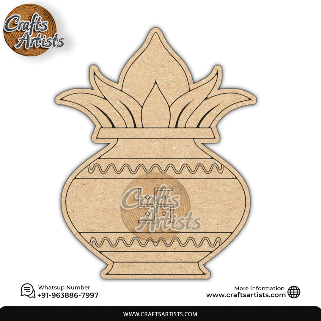 Decorative Kalash   Premarked MDF Laser Cutouts Base | Design-7