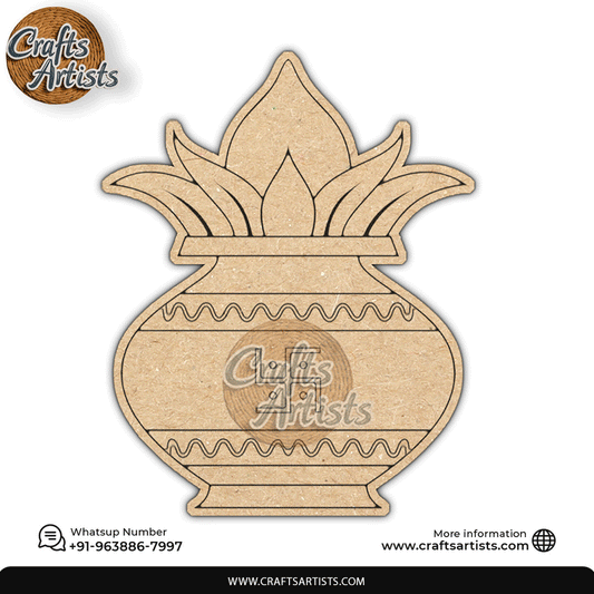 Decorative Kalash   Premarked MDF Laser Cutouts Base | Design-7