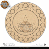 Decorative  Pooja Thali Premarked MDF Base  Laser Cut Design-14