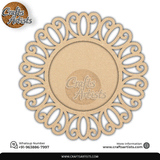 Decorative  Pooja Thali Plena MDF Base  Laser Cut Design-17