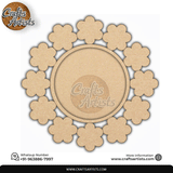 Decorative  Pooja Thali Plena MDF Base  Laser Cut Design-18