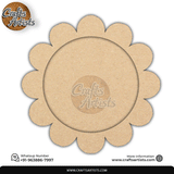 Decorative  Pooja Thali Plena MDF Base  Laser Cut Design-19