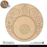 Decorative  Pooja Thali Premarked MDF Base  Laser Cut Design-6
