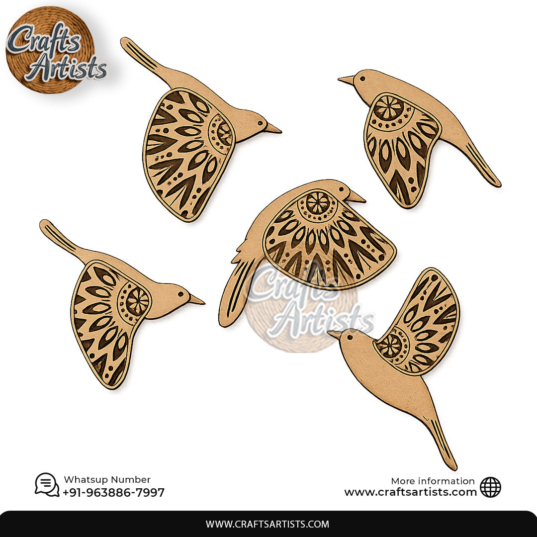 Decorative Bird MDF Laser Cut Hanging Design-1