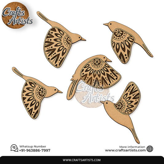 Decorative Bird MDF Laser Cut Hanging Design-1
