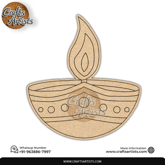 Diya Premarked MDF Laser Cutouts Base | Design-17