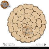 Floral mandala  Premarked MDF Laser Cutouts Base | Design-39