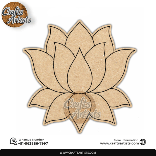 Flower  Premarked MDF Laser Cutouts Base | Design-13