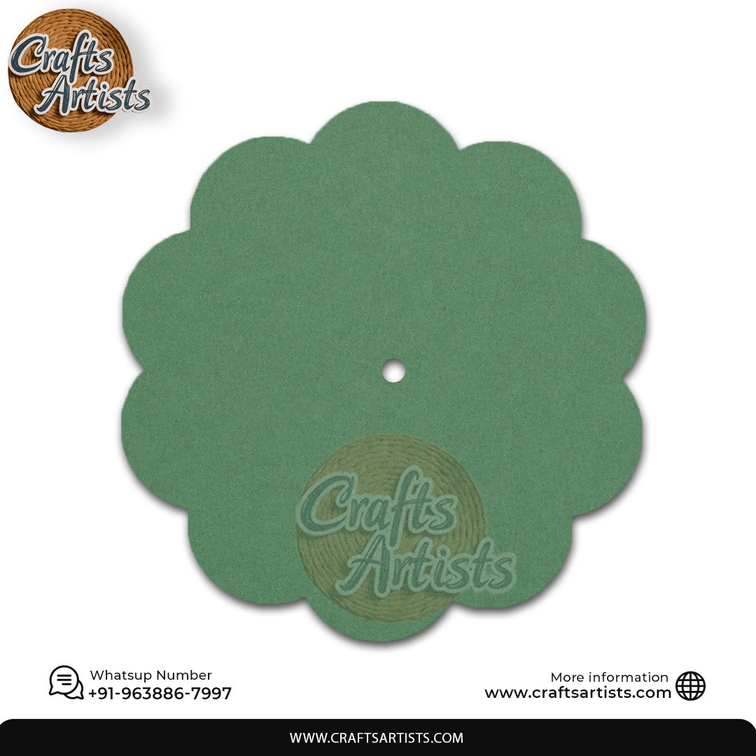 Scalloped Flower Round  MDF HDF Clock Base | Sharp Edge | Waterproof Art & Craft Board | 6mm, 8mm, 12mm & 18mm