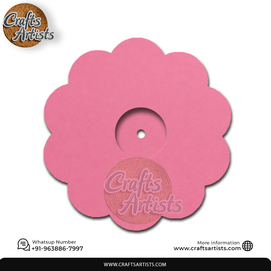 Scalloped Flower Round  MDF HDF Clock Base | Sharp Edge | Waterproof Art & Craft Board | 6mm, 8mm, 12mm & 18mm