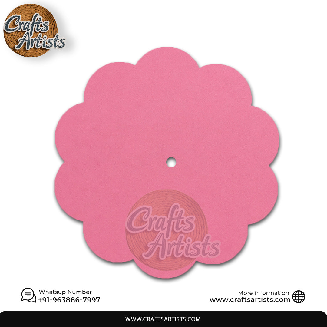 Scalloped Flower Round  MDF HDF Clock Base | Sharp Edge | Waterproof Art & Craft Board | 6mm, 8mm, 12mm & 18mm