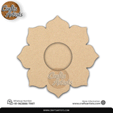 Flower Laser-Cut 2-Layer MDF Plain Base Light Holder – Design 2