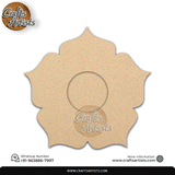 Flower Laser-Cut 2-Layer MDF Plain Base Light Holder – Design 6