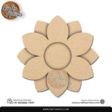 Flower Laser-Cut 2-Layer MDF Plain Base Light Holder – Design 7