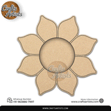 Flower Laser-Premarked-Cut 2-Layer MDF Base Light Holder – Design 8