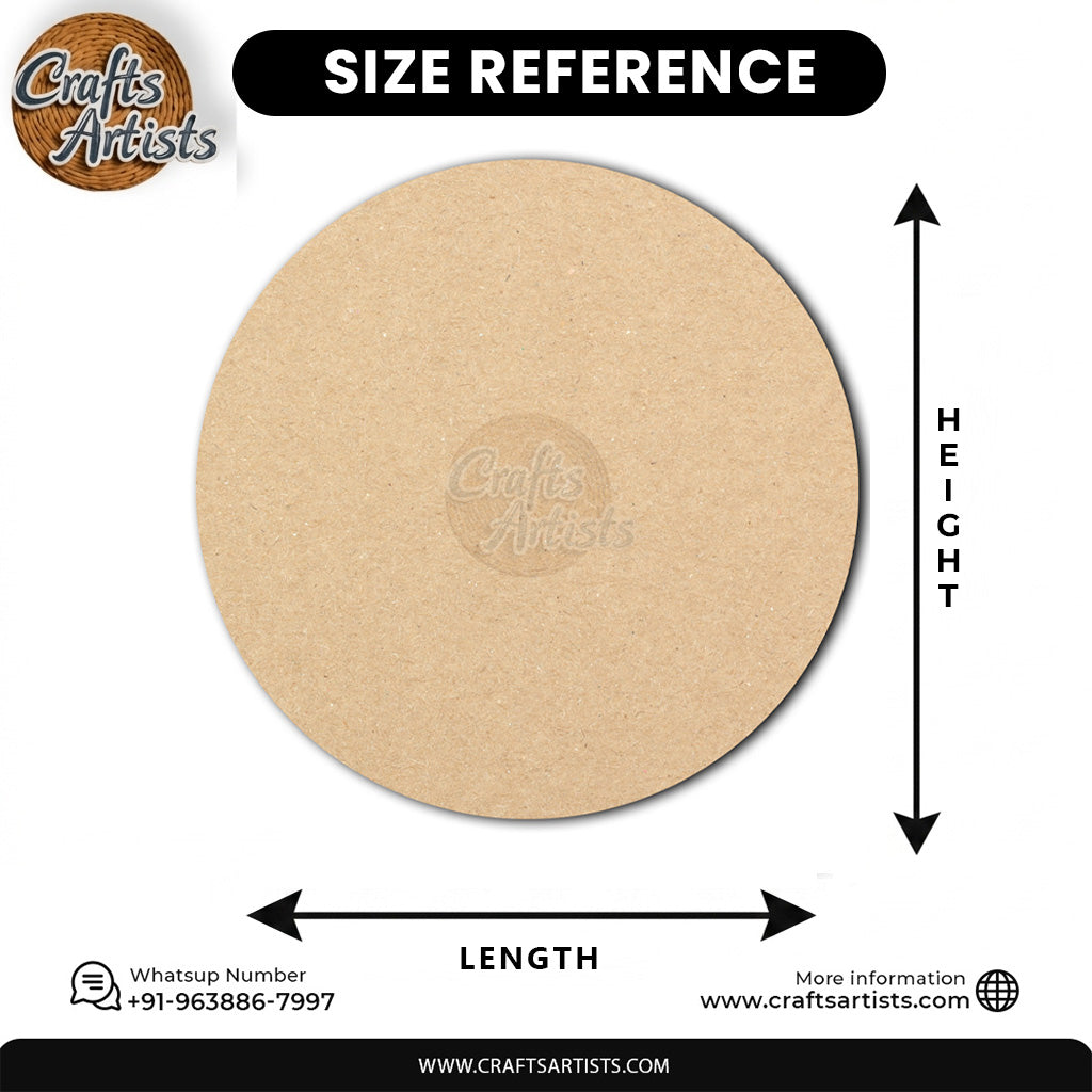 Bow Circle MDF Laser Cut Fridge Magnet Plain Base Design-4