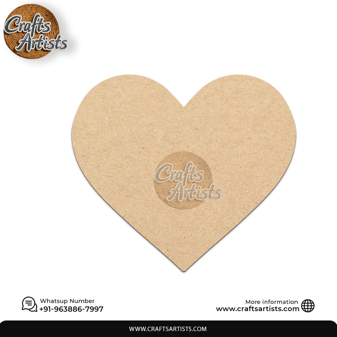 Heart MDF Laser Cut Fridge Magnet Plain Base Design-14