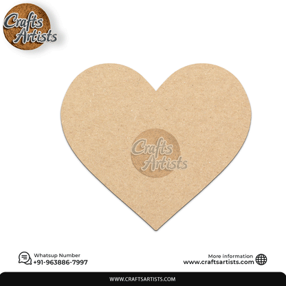 Heart MDF Laser Cut Fridge Magnet Plain Base Design-14