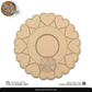 Heart Round Laser Premarked-Cut  2-Layer MDF Base Light Holder – Design 14