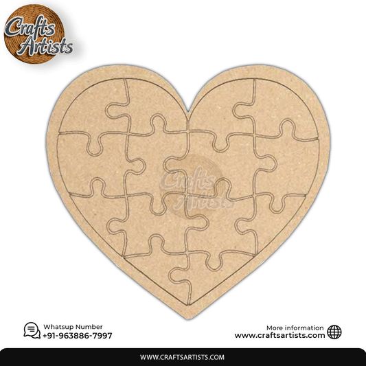 Heart Shape Puzzle MDF Laser Cut Toy | Design-1