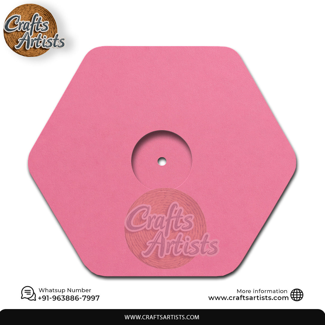 Hexagonal Round MDF HDF Clock Base | Sharp Edge | Waterproof Art & Craft Board | 6mm, 8mm, 12mm & 18mm