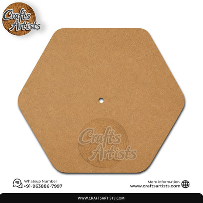 Hexagonal Round MDF HDF Clock Base | Sharp Edge | Waterproof Art & Craft Board | 6mm, 8mm, 12mm & 18mm