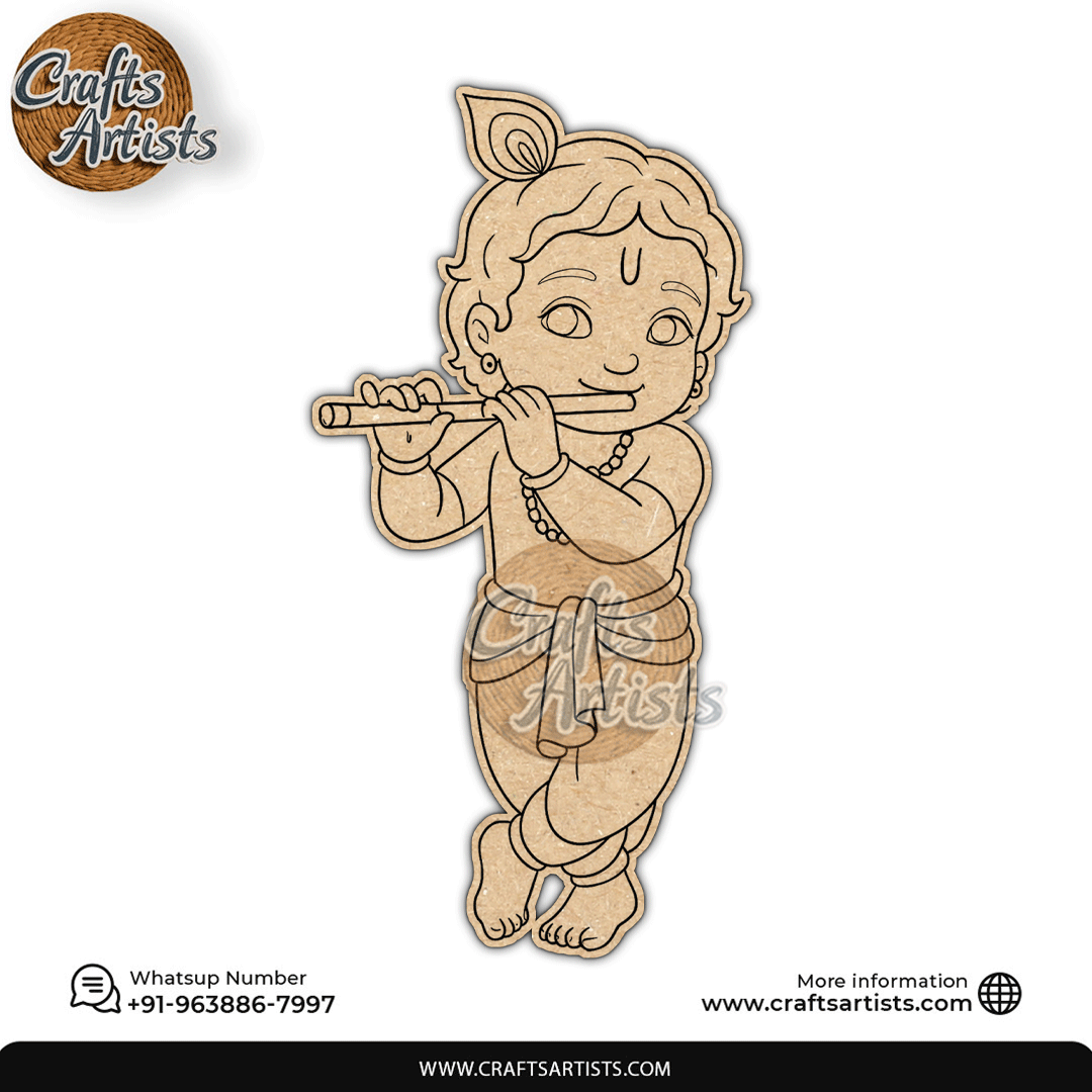 krishna Premarked MDF Laser Cutouts Base | Design-15