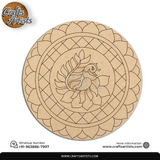 Lippan Premarked Round MDF Laser | Premium Art-Craft Base | Design 13