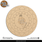 Lippan Premarked Round MDF Laser | Premium Art-Craft Base | Design 14