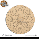 Lippan Premarked Round MDF Laser | Premium Art-Craft Base | Design 19