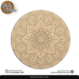 Lippan Premarked Round MDF Laser | Premium Art-Craft Base | Design 22