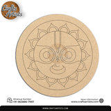 Lippan Premarked Round MDF Laser | Premium Art-Craft Base | Design 26