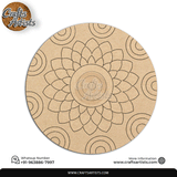 Lippan Premarked Round MDF Laser | Premium Art-Craft Base | Design 3