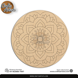 Lippan Premarked Round MDF Laser | Premium Art-Craft Base | Design 4