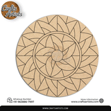 Lippan Premarked Round MDF Laser | Premium Art-Craft Base | Design 6