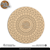 Lippan Premarked Round MDF Laser | Premium Art-Craft Base | Design 7