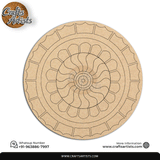 Lippan Premarked Round MDF Laser | Premium Art-Craft Base | Design 8