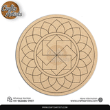 Lippan Premarked Round MDF Laser | Premium Art-Craft Base | Design 9